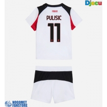 AC Milan Christian Pulisic #11 Gostujuci Dres za djecu 2025-26 Kratak Rukav (+ Kratke hlače)